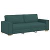 vidaXL Soffa 3 pcs M&ouml;rkgr&ouml;n 220 x 80 x 84 cm Linnenblandad tyg