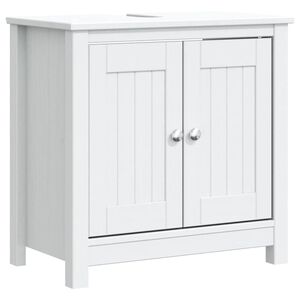 vidaXL Tv&auml;ttst&auml;llssk&aring;p BERG vit 60x34x59 cm massiv furu