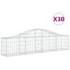 vidaXL Gabion b&aring;gformad 30 st 200x30x40/60 cm galvaniserat j&auml;rn