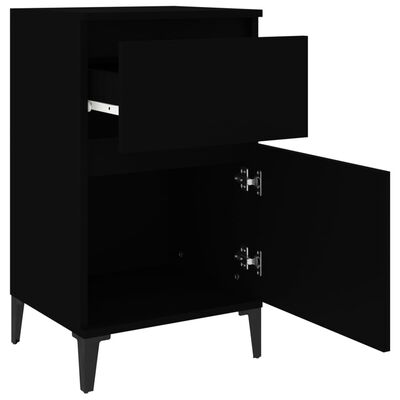vidaXL Sängbord 2 st svart 40x35x70 cm
