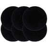 vidaXL Bordstabletter 6 st svart 38 cm rund bomull