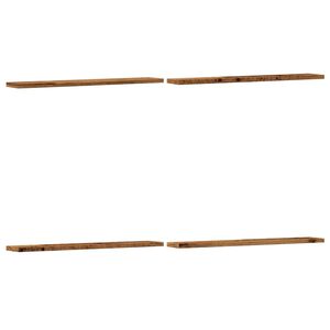 vidaXL V&auml;gghyllor 4 st &aring;ldrat tr&auml; 60x20x1,5 cm konstruerat tr&auml;