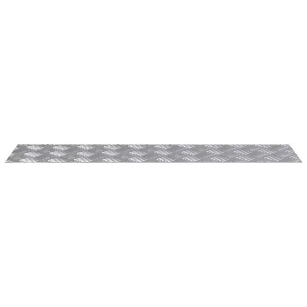 vidaXL Trappsteg Rektangul&auml;r 4 pcs Silver 100 x 25 cm Aluminium