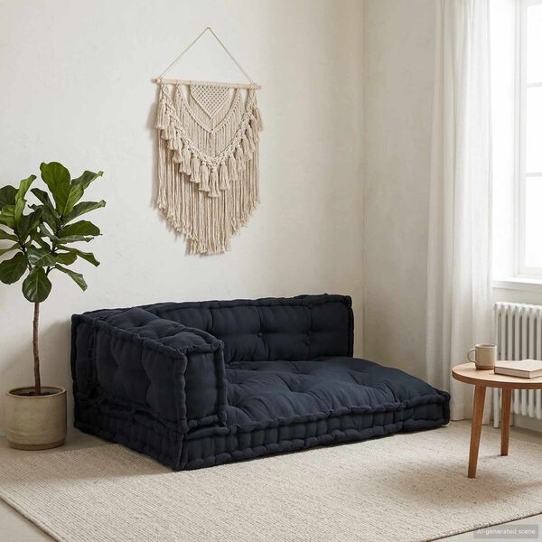 vidaXL Pallettsoffa Kudde 3 pcs Antracit 120 x 80 x 38 cm tyg