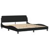 vidaXL Bed Frame without Mattress Black 180x200 cm Fabric