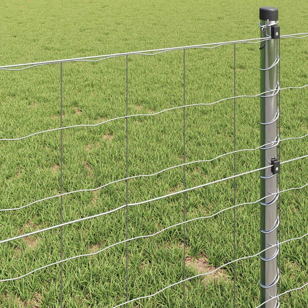 vidaXL Eurogärdsel Silver 1.6 x 10 m Varmförzinkat järn