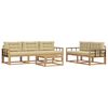 vidaXL Utomhussoffset 6 st Vit och Beige