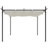 vidaXL Pergola med inf&auml;llbart tak gr&auml;ddvit 295x292x230 cm