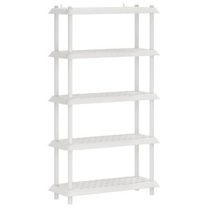 vidaXL Hyllsystem 5 niv&aring;er 100 x 40 x 177 cm PP Vit