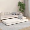 vidaXL S&auml;ngram utan madrass vit 75x190 cm massiv furu