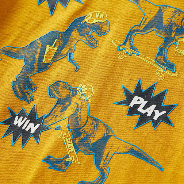 T-shirt med l&aring;nga &auml;rmar f&ouml;r barn ockra 116