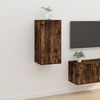 vidaXL V&auml;ggmonterad tv-b&auml;nk r&ouml;kf&auml;rgad ek 40x34,5x80 cm