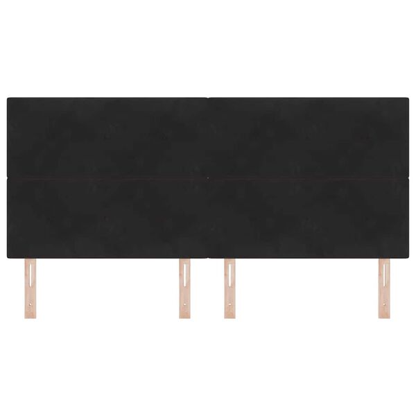 vidaXL Huvudgavel med huvudgavel Svart 200 cm Konstl&auml;der