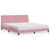 vidaXL Bed Frame without Mattress Pink 180x200 cm Velvet