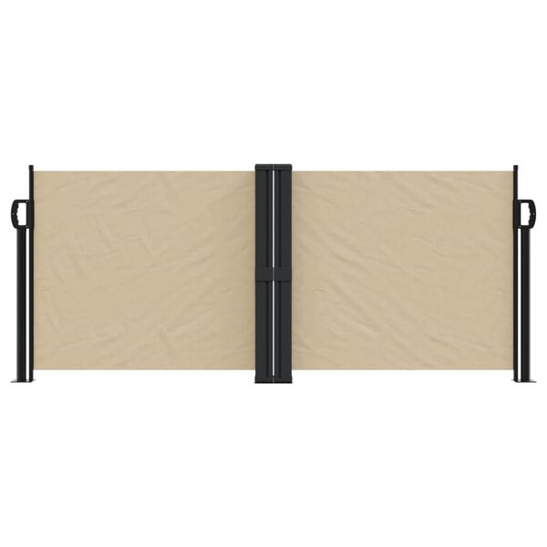 vidaXL Infällbar sidomarkis beige 100x600 cm