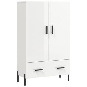 vidaXL H&ouml;gsk&aring;p vit h&ouml;gglans 69,5x31x115 cm konstruerat tr&auml;