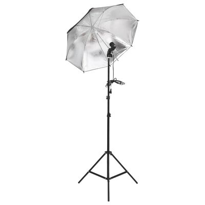 vidaXL Studiobelysning med stativ & paraplyer