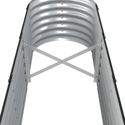 vidaXL Odlingslåda pulverlackerat stål 260x40x36 cm antracit
