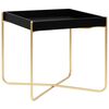 vidaXL Sidobord svart och guld 38x38x38,5 cm MDF