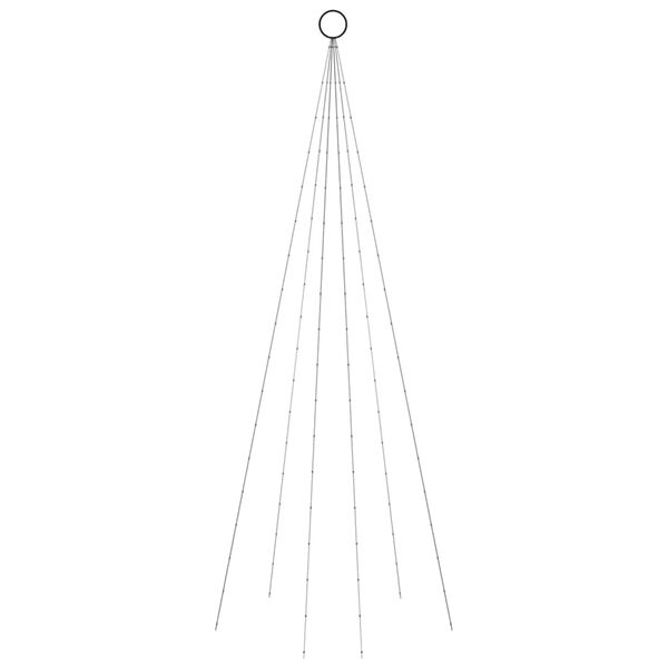 vidaXL Julgran på flaggstång varmvit 108 LEDs 180 cm