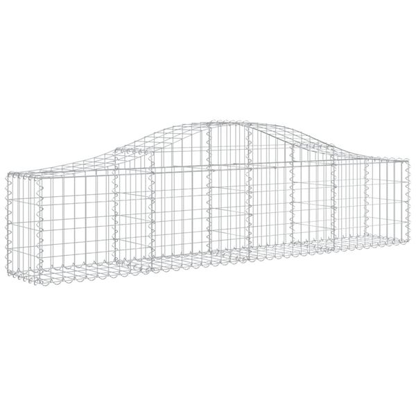 vidaXL Gabion bågformad 11 st 200x30x40/60 cm galvaniserat järn