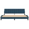 vidaXL Bed Frame without Mattress "Hanko" Blue 200x200 cm Velvet