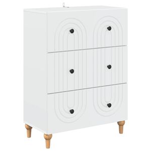 vidaXL L&aring;dans sk&aring;p Vit 66 x 34,5 x 90 cm Konstruerat tr&auml;