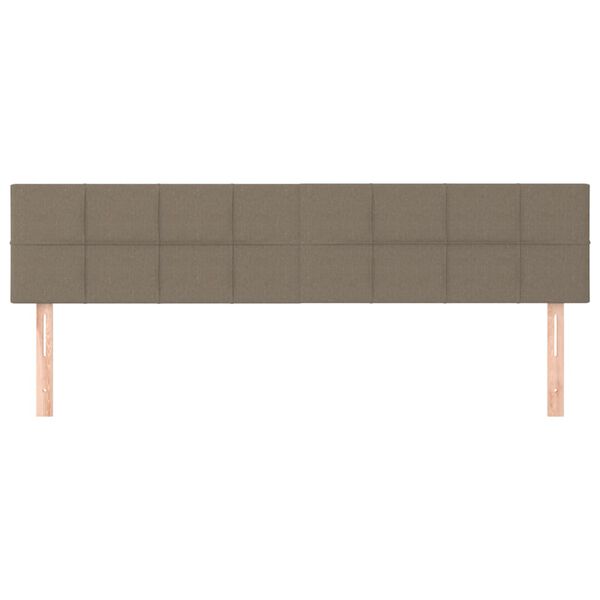vidaXL Huvudgavlar 2 st taupe 100 x 5 x 78/88 cm tyg