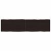 vidaXL Bordsskiva mörkbrun 160x40x(2-6) cm massivt trä levande kant