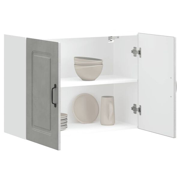 vidaXL V&auml;ggsk&aring;p f&ouml;r k&ouml;k Kalmar betonggr&aring; konstruerat tr&auml;