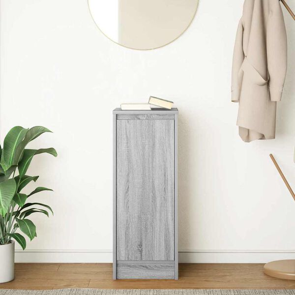 vidaXL Sk&auml;nk gr&aring; sonoma 29,5x34x76 cm konstruerat tr&auml;