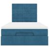 vidaXL Ottoman sängram med madrasser mörkblå 120x200 cm sammet