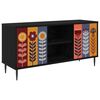 vidaXL TV-sk&aring;p ESSEN 102 x 33 x 51 cm Svart ek Konstruerat tr&auml;