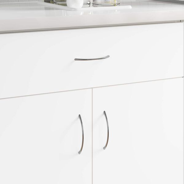 vidaXL Handtag 12 pcs Silver 107 x 3.6 x 23 mm Rostfritt st&aring;l