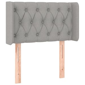 vidaXL S&auml;nggavel med kanter ljusgr&aring; 83x16x78/88 cm tyg