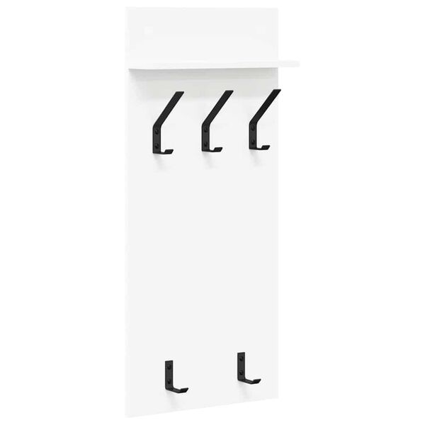 vidaXL V&auml;ggmonterad Kl&auml;dh&auml;ngare Vit 40 x 10 x 90 cm Konstruerat tr&auml;