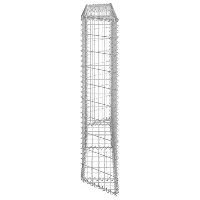 vidaXL Gabion trapets upphöjd galvaniserat stål 150x20x100 cm