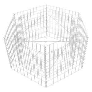 vidaXL Hexagonal planteringsgabion upph&ouml;jd 100x90x50 cm