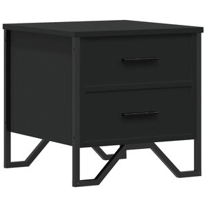 vidaXL S&auml;ngbord svart 40x41x40 cm konstruerat tr&auml;