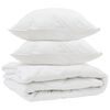 vidaXL All-s&auml;song Duvet med kudde 3 pcs Vit Mikrofiber