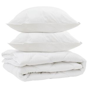 vidaXL All-s&auml;song Duvet med kudde 3 pcs Vit Mikrofiber