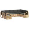 vidaXL Utomhussoffset 9 st Vit och antracit Polyester