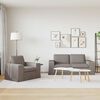vidaXL Soffa 2 pcs Taupe 182 x 80 x 82 cm tyg