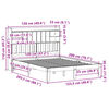 vidaXL S&auml;ng med bokhylla utan madrass vaxbrun 120x200 cm massiv furu