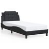 vidaXL Bed Frame without Mattress "Zadar" Black 100x203 cm Faux Leather
