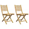 vidaXL Hopf&auml;llbara stolar 2 st 43x54x88 cm bambu