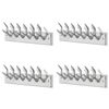 vidaXL Kroklist 4 st silver aluminium