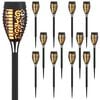 vidaXL Utomhus solcellslampor med markspik 12 pcs Varmvit 47,5 cm ABS