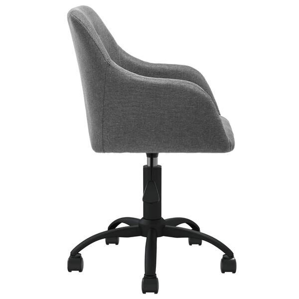 vidaXL Snurrbar matstol ljusgr&aring; tyg