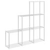 vidaXL Tubular Shelf med lagring Vit 129 x 27 x 132 cm Aluminium